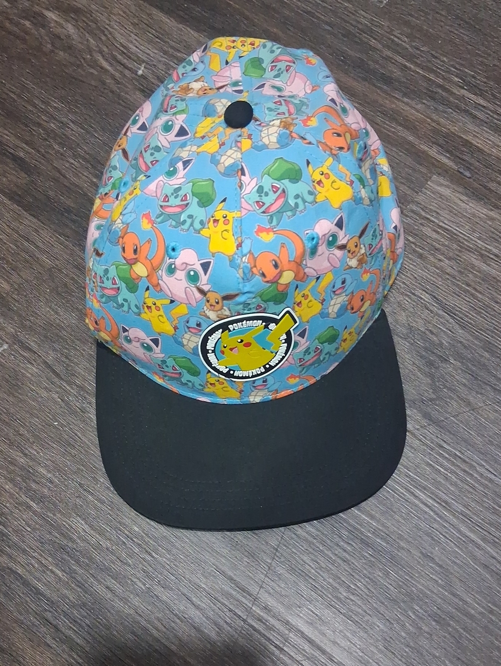 Pokemon Blue Character Cap with Black Brim